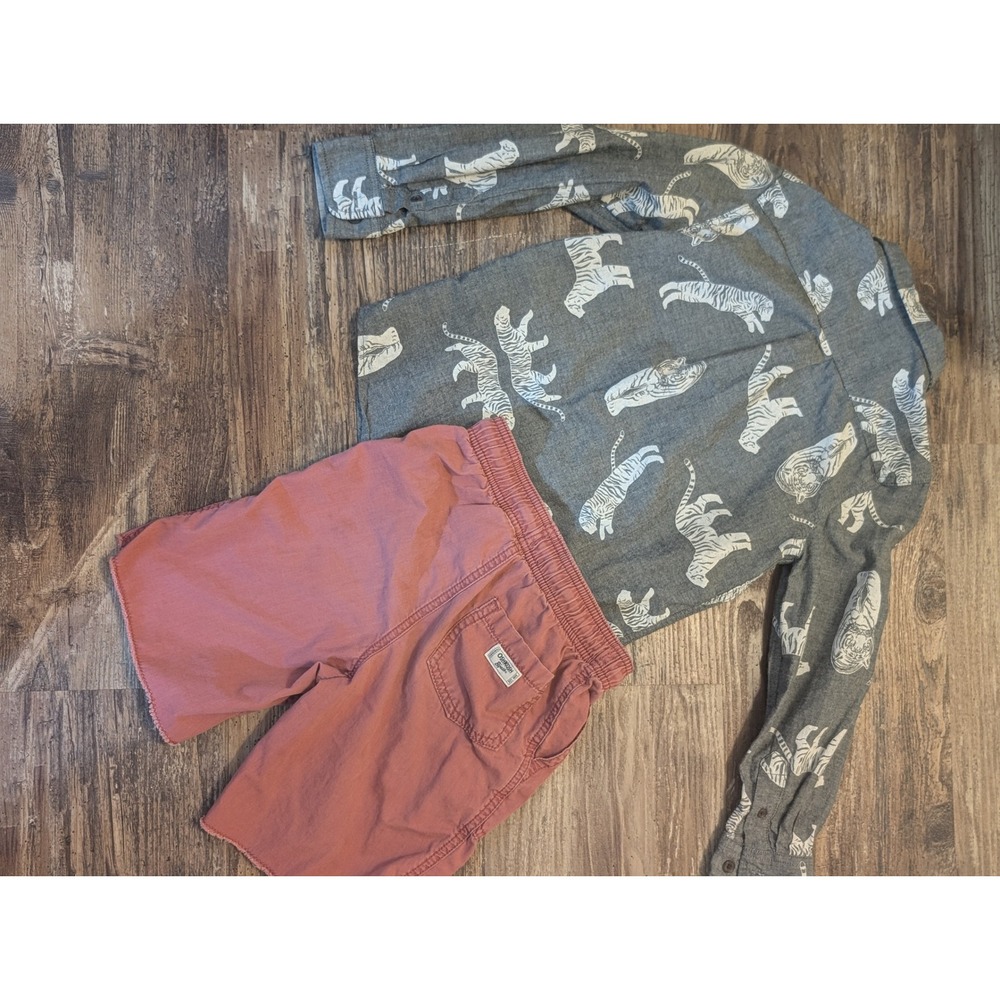 Cat & Jack Tiger Shirt and OshKosh B'gosh Shorts - Picture 2 of 4